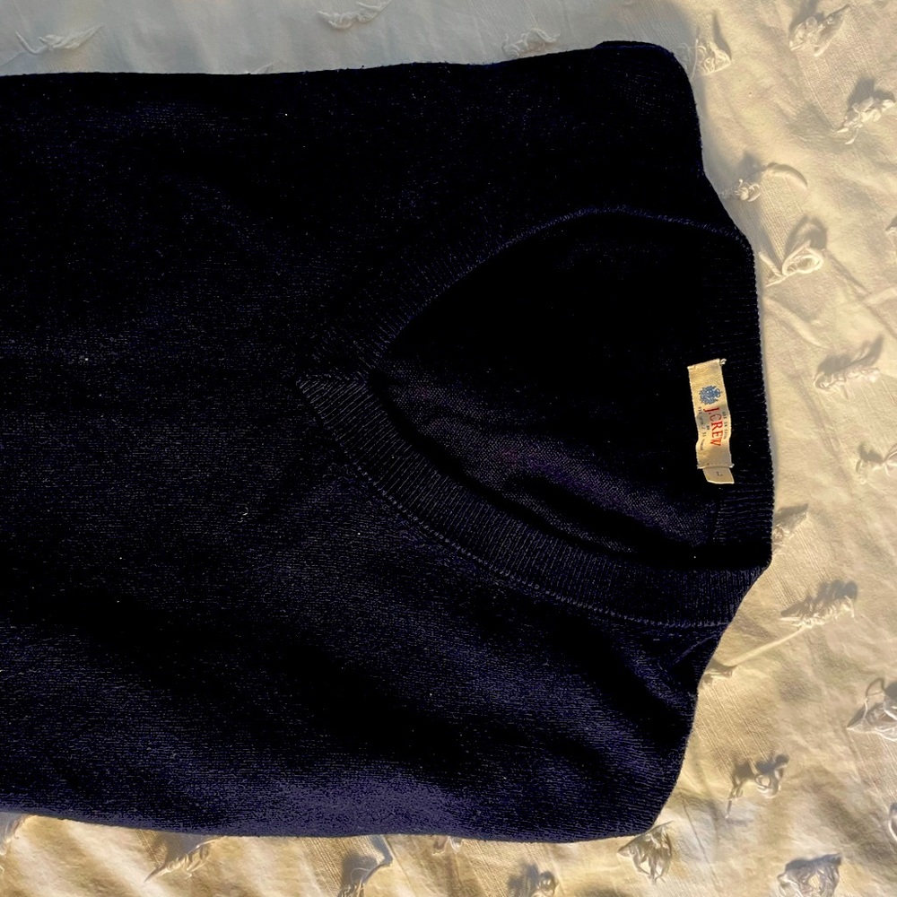 Jcrew men’s large Vneck sweater blue